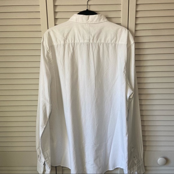 NWT White Patterned Button-down Sz XL - Picture 4 of 8